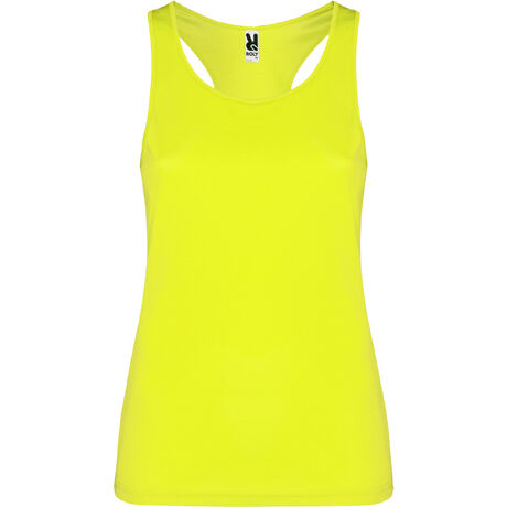 CAMISETA SHURA MUJER AMARILLO FLUOR TALLA M BNOVA