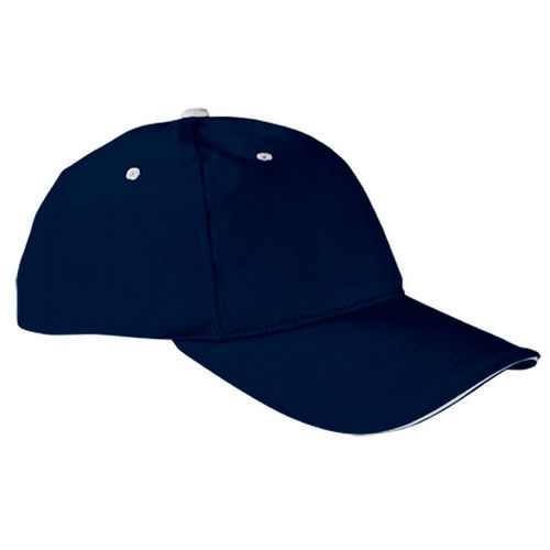 GORRA SANDWICH AZUL MARINO-BLANCO ADULTO