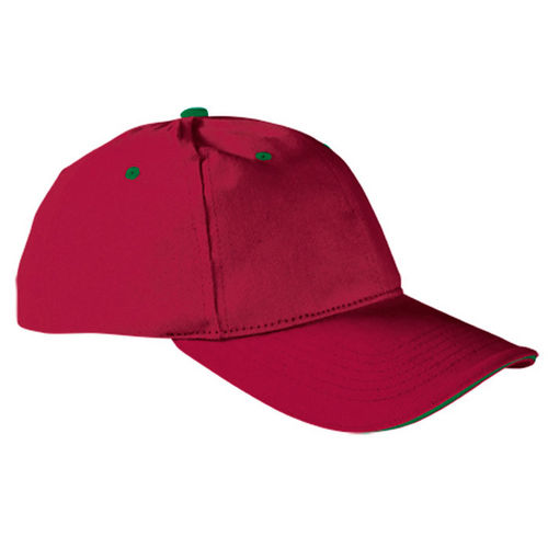 GORRA SANDWICH GRANATE-VERDE ADULTO