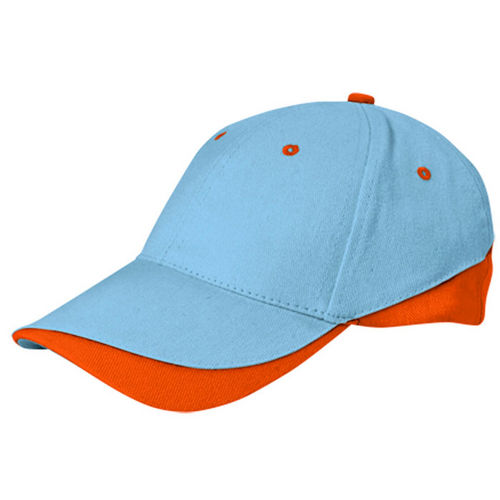 GORRA TUXTON CELESTE-NARANJA ADULTO