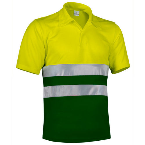 OFERTA POLO A.V. BUILD AMARILLO FLUOR-VERDE BOTELLA S + REGALO CHALECO REFLECTANTE