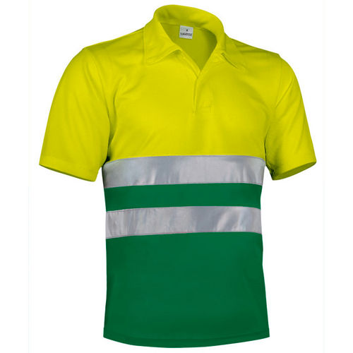 OFERTA POLO A.V. BUILD AMARILLO FLUOR-VERDE ESTEPA S + REGALO CHALECO REFLECTANTE