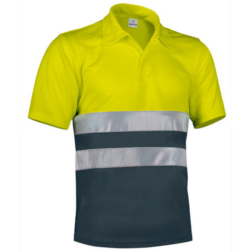 OFERTA POLO A.V. BUILD AMARILLO FLUOR-GRIS CARBON S + REGALO CHALECO REFLECTANTE