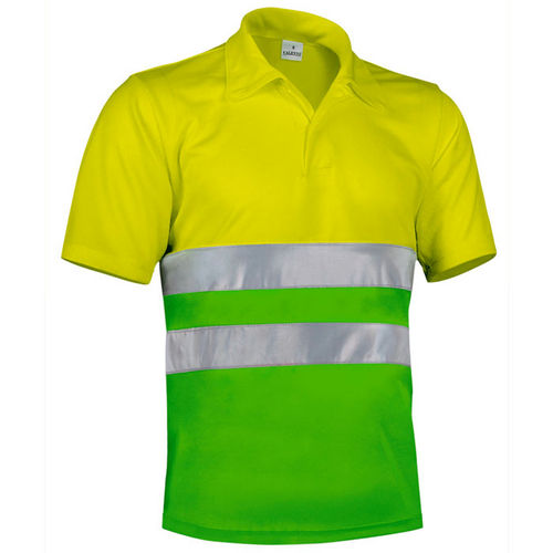 OFERTA POLO A.V. BUILD AMARILLO FLUOR-VERDE PRIMAVERA S + REGALO CHALECO REFLECTANTE