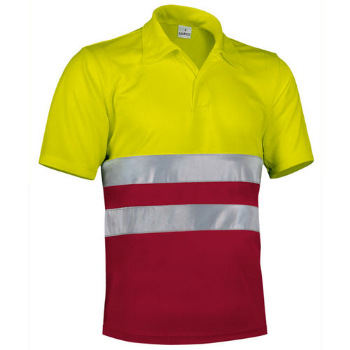 OFERTA POLO A.V. BUILD AMARILLO FLUOR-GRANATE S + REGALO CHALECO REFLECTANTE