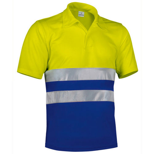 OFERTA POLO A.V. BUILD AMARILLO FLUOR-AZULINA S + REGALO CHALECO REFLECTANTE