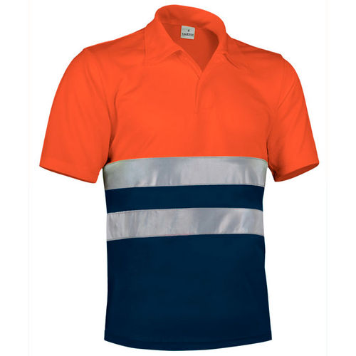 OFERTA POLO A.V. BUILD NARANJA FLUOR-MARINO S + REGALO CHALECO REFLECTANTE