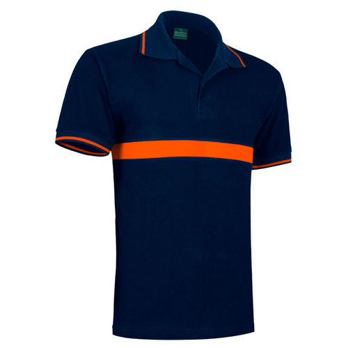 POLO M/CORTA SERVER AZUL MARINO-NARANJA S