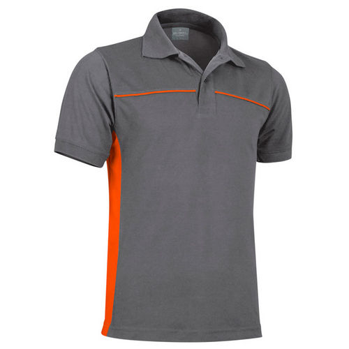 POLO THUNDER GRIS-NARANJA S