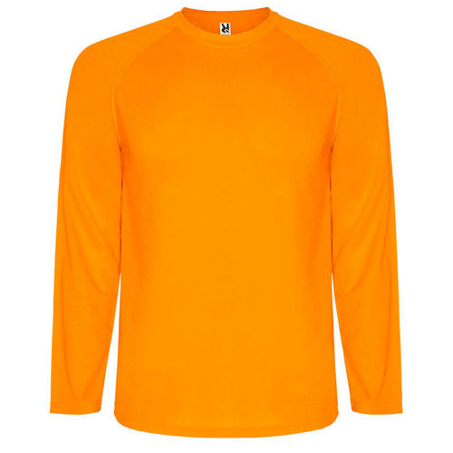 Camiseta técnica  MONTECARLO L/S HOMBRE NARANJA FLUOR TALLA L