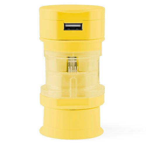 Adaptador Enchufes Tribox AMARILLO