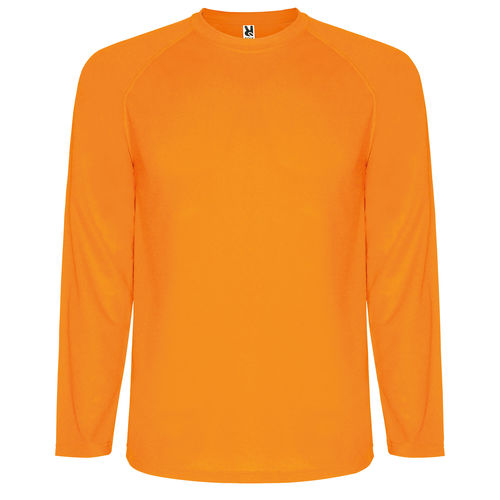 Camiseta técnica  MONTECARLO L/S HOMBRE NARANJA FLUOR TALLA S